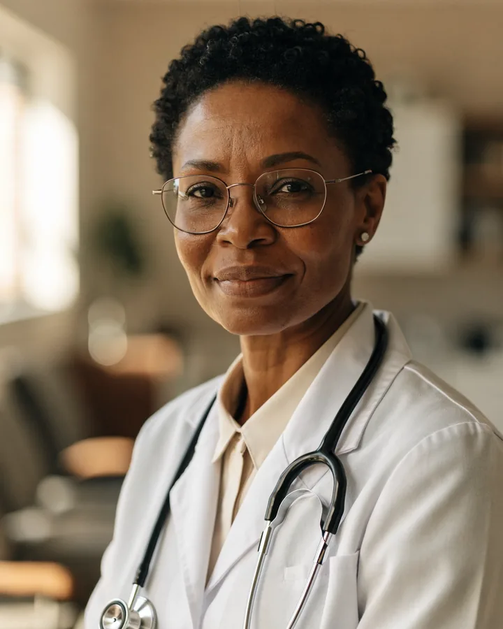 Retrato ilustrativo representando medicina de família